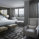 The bedroom in the Royal Suite.